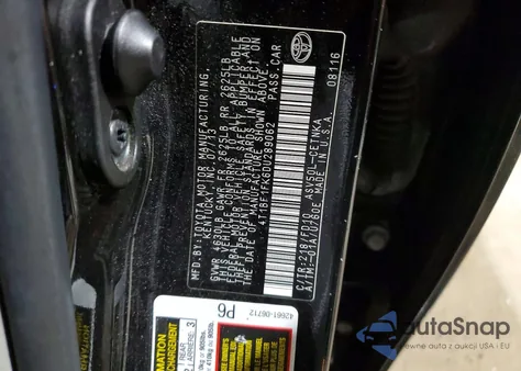 2013 Toyota Camry L z USA, uszkodzony, nr VIN 4T1BF1FK6DU289062